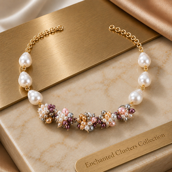 Handcrafted Gemstone and Freshwater Pearl Choker Necklace