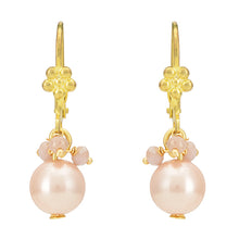 Light Pink Shell Pearl Shimmer Drop Earrings