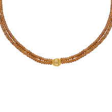 Beaded Brown Onyx and Gold Phulkari Beauty Necklace