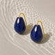 Bold Midnight Blue Agate Beauty Earrings