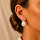 Sparkler White Shell Pearl Earrings