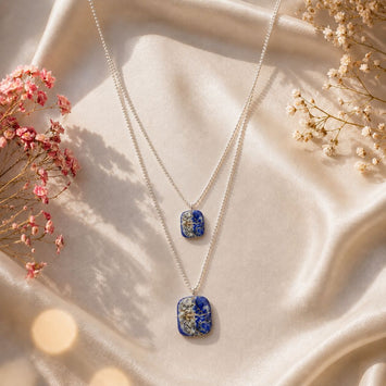 Healing Lapis Lazuli Pendant Layered Chains