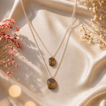 Healing Tiger Eye Pendant Layered Chains