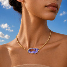 Delicate Hasli with a Natural Druzy Stone Necklace