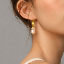 Light Pink Shell Pearl Shimmer Drop Earrings