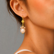 Light Pink Shell Pearl Shimmer Drop Earrings