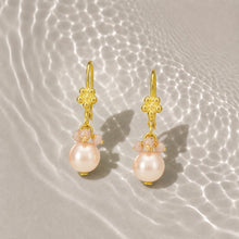 Light Pink Shell Pearl Shimmer Drop Earrings