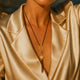 Brown Agate Long Length & Loop Pendant with Pearl Necklace