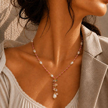 Kate Style Freshwater and Baroque Pearl Necklace
