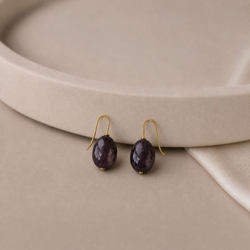 Amethyst Earings Drop Studs. Easy To Wear And Great To Style
