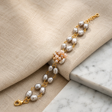 Multicoloured Freshwater Pearls Centre Piece Bracelet