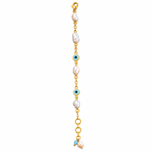Freshwater Pearls and Turkish Evil Eye Bracelet