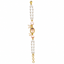 Elegant Pearl and Crystal Link Bracelet