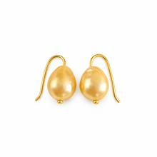 Rich Gold Shell Pearl Earrings for Women