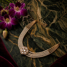 Royal Floral Kundan and Swarovski Pearl Choker Necklace