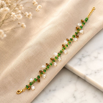 Multi Gemstone Crystal Charm Bracelet