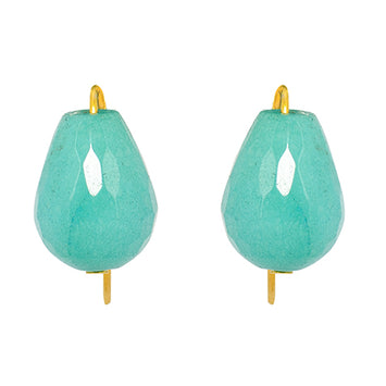 Bold Aqua Blue Agate Beauty Earrings