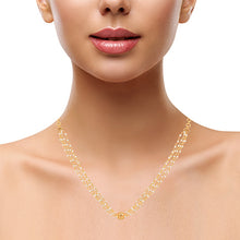 Delicate Pearl Handcrafted Chain with Gold Phulkari Necklace