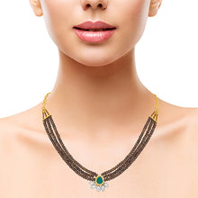 Divine Unblemished Brown Onyx and Emerald Green Kundan Necklace