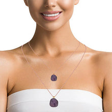 Healing Amethyst Pendant Layered Chains
