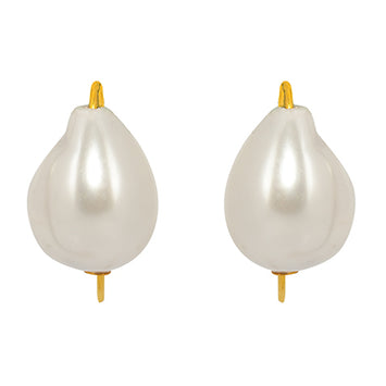 Sparkler White Shell Pearl Earrings