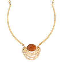 Be U Nature Stone and Shell Pearl Hasli Necklace