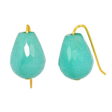 Bold Aqua Blue Agate Beauty Earrings