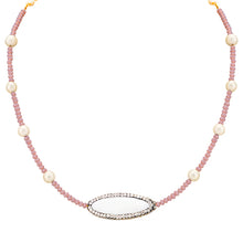 Calming Mother of Pearl and Crystal Necklace