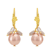 Pink Shell Pearl Shimmer Drop Earrings