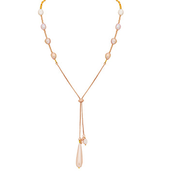 Spirit Y-Shaped Pink Freshwater Pearl Necklace