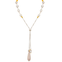 Spirit Y-Shaped Silver Freshwater Pearl Necklace