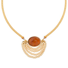 Be U Nature Stone and Shell Pearl Hasli Necklace