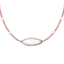 Calming Mother of Pearl and Crystal Necklace