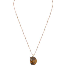 Healing Tiger Eye Pendant Layered Chains