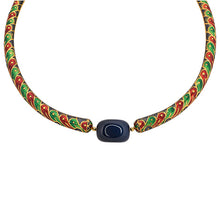 Royal Meenakari Hasli with Natural Blue Agate Stone Necklace